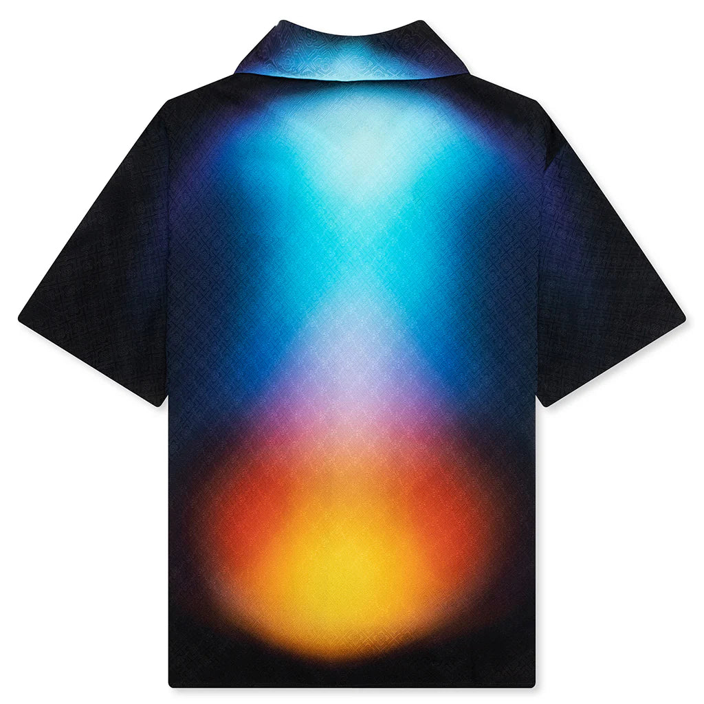 Short Sleeve Cuban Collar Shirt Gradient