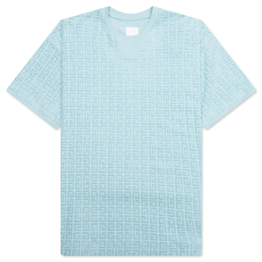 4G Cotton Towelling T Shirt Sky Blue