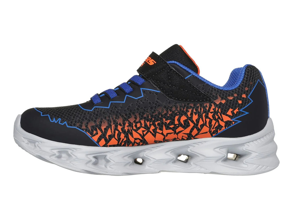 Tenis Skechers Vortex 20 Negro y Naranja para Niño
