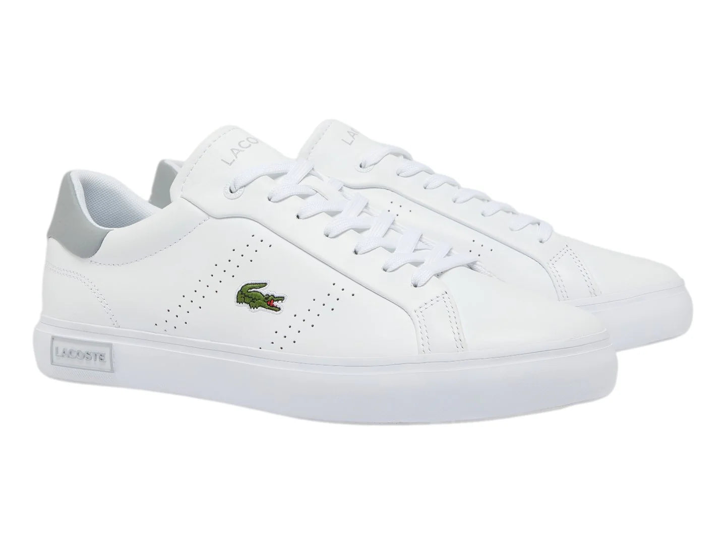 Tenis Lacoste Powercourt 20 Blanco y Gris para Hombre