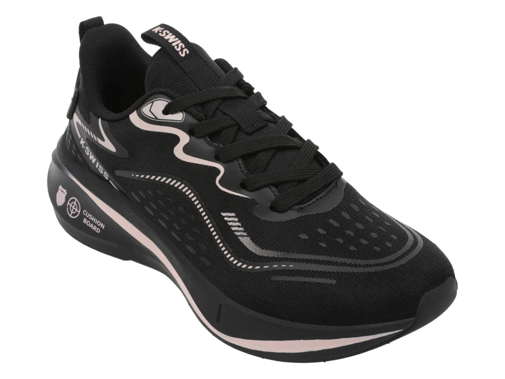 Tenis K SWISS Martinus Negro con Rosa para Mujer