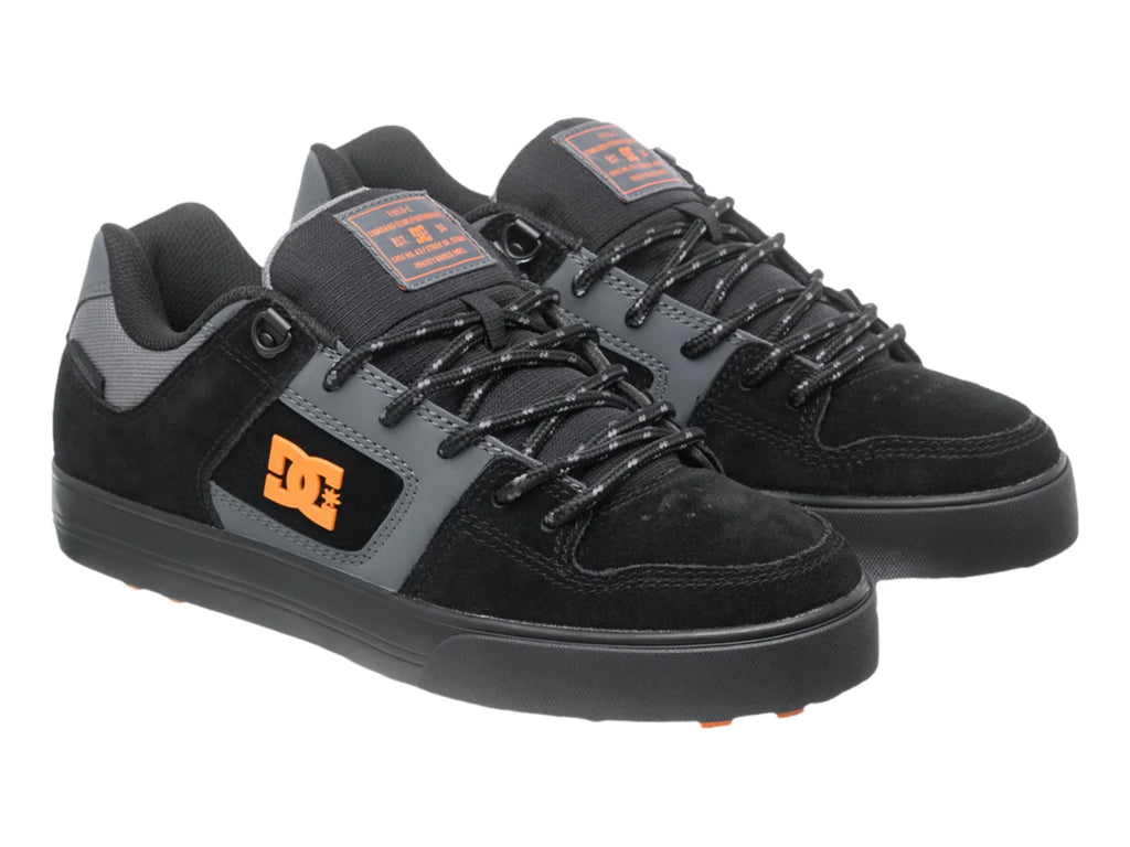 Tenis DC Shoes Pure WNT Gris Negro y Naranja para Hombre