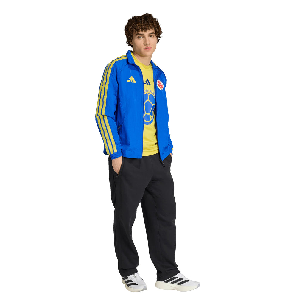 adidas Colombia Home Anthem Mens Soccer Jacket Blue