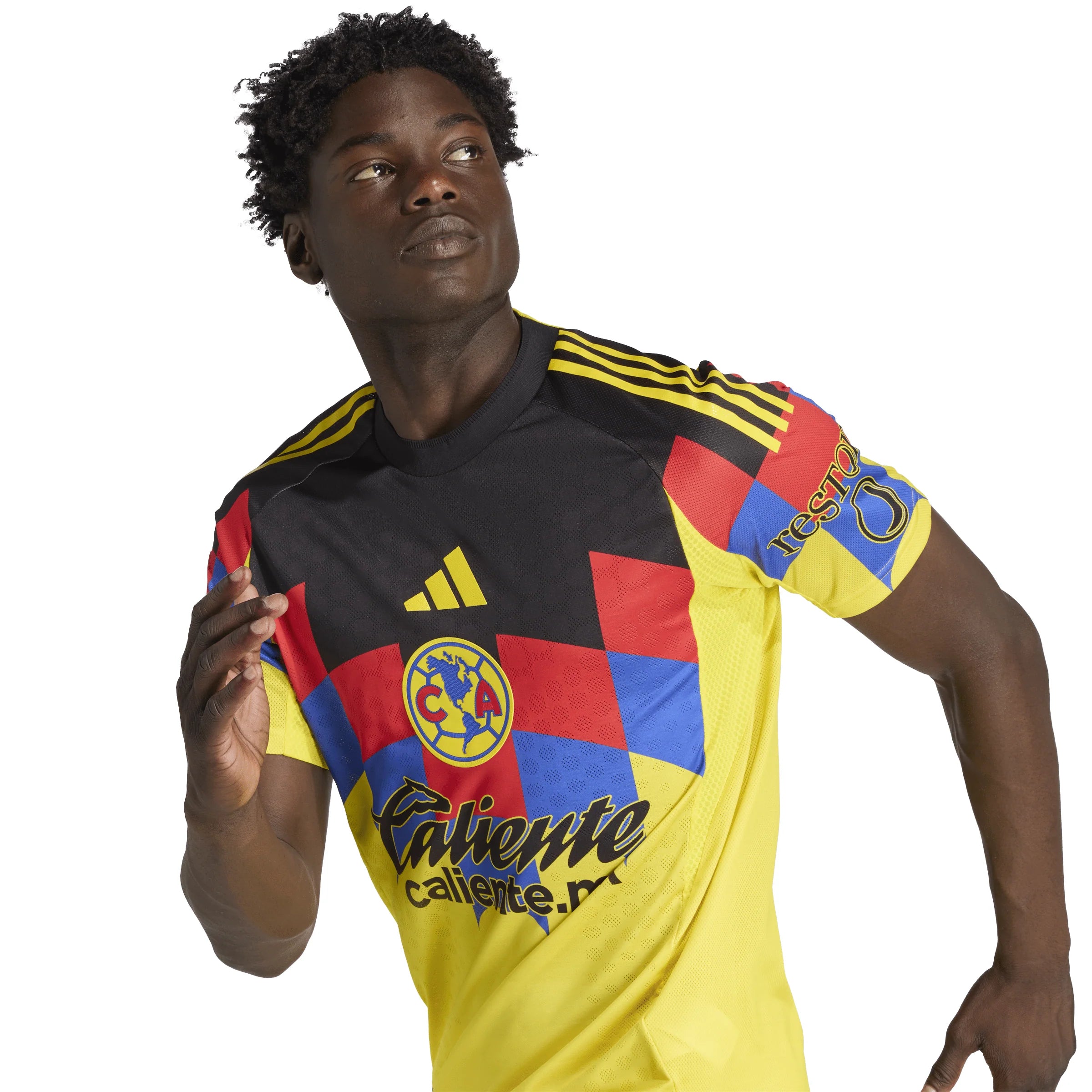 adidas Club América Home Mens Authentic Jersey 25 26 Yellow