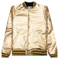 Metallic Leather Bomber Gold