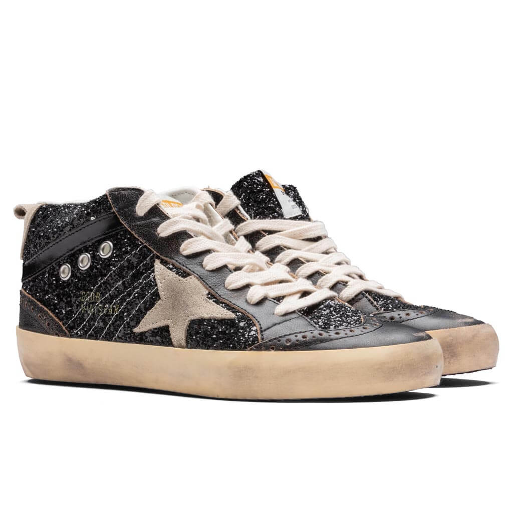 Womens Mid Star Black Beige Taupe