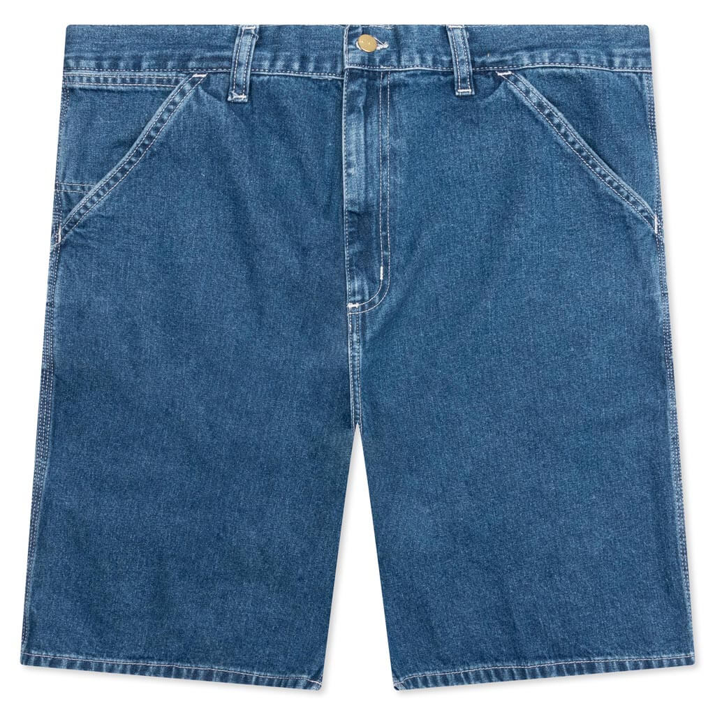 Simple Short Blue Stone Washed