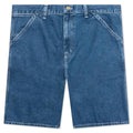 Simple Short Blue Stone Washed