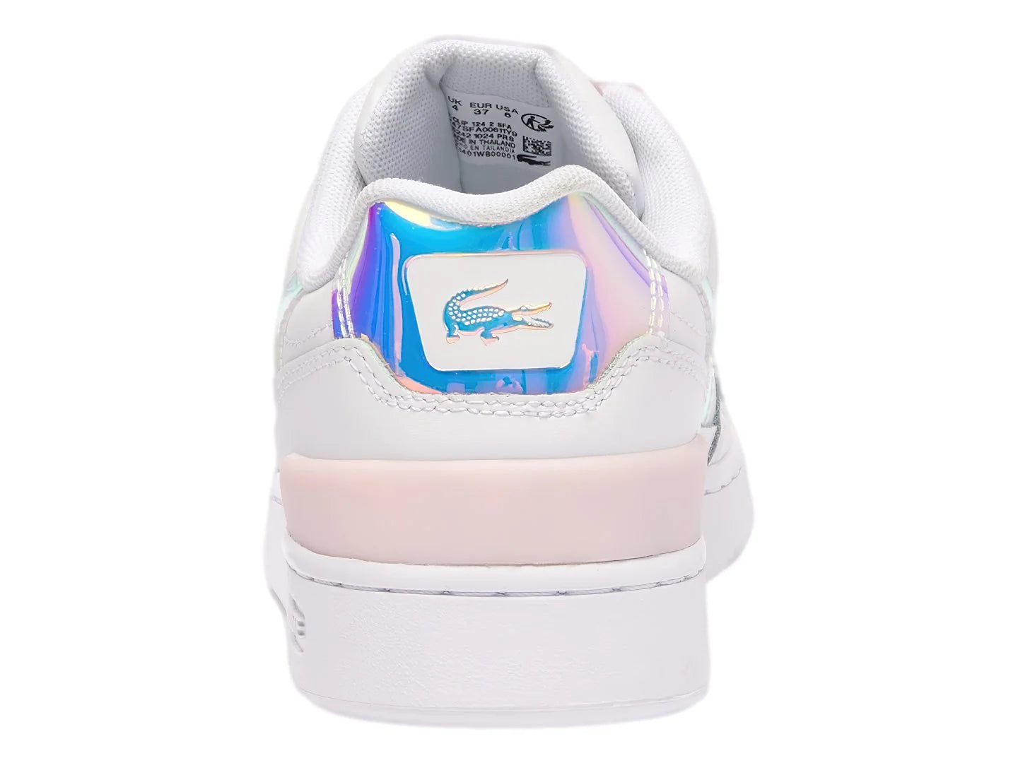 Tenis Lacoste T Clip Blanco y Rosa para Mujer