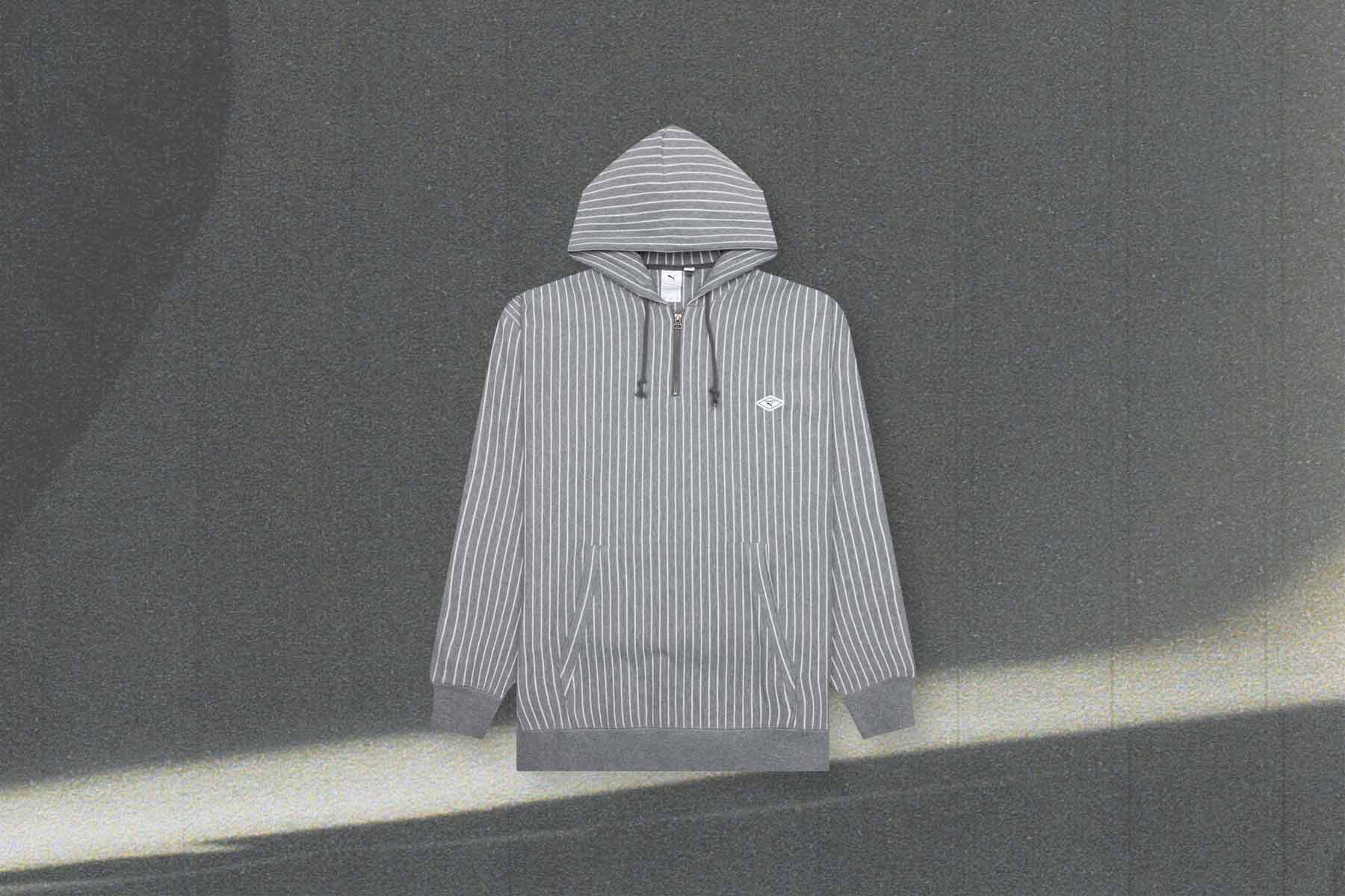 Puma x Nanamica Striped Hoodie Grey