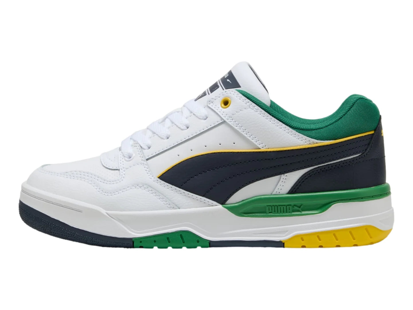 Tenis Puma Rebound Retro Blanco Verde y Azul para Hombre
