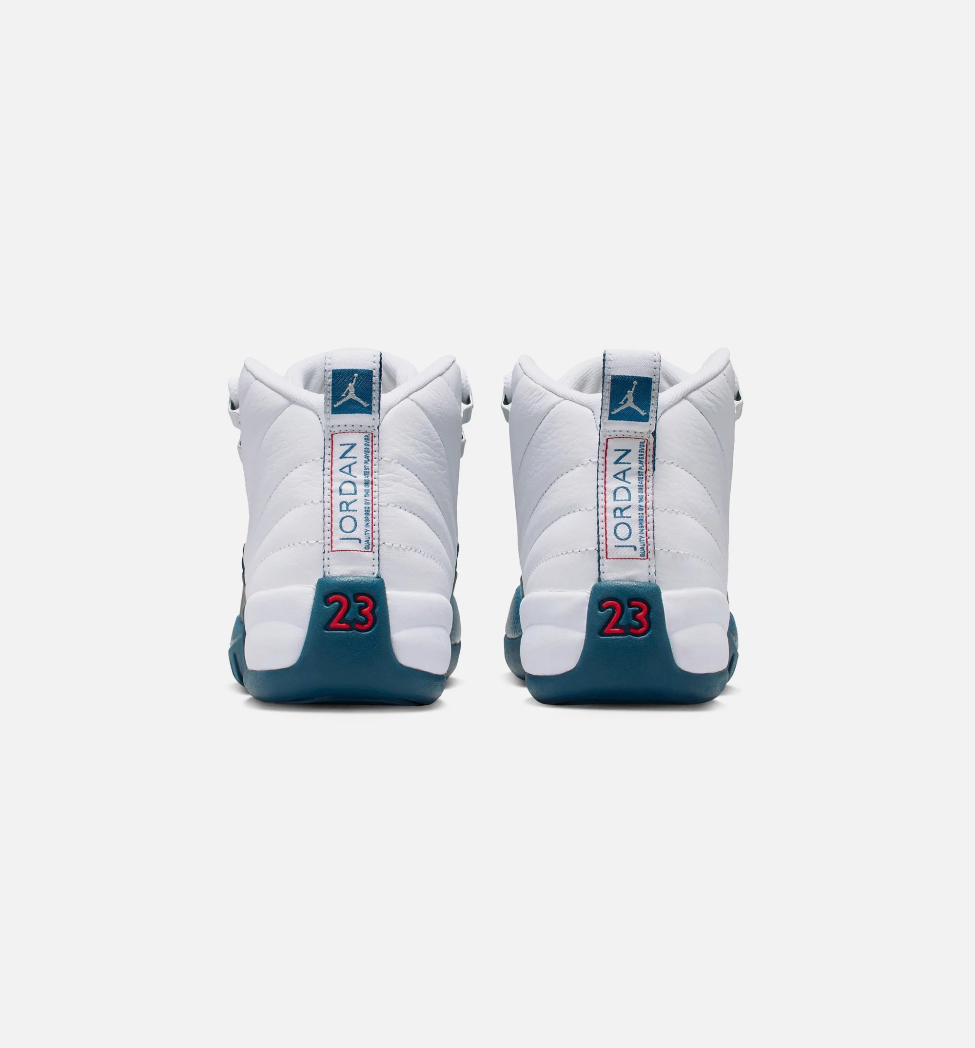 Air Jordan 12 Retro French Blue Grade School Lifestyle Shoe White French Blue Metallic Silver Varsity Red