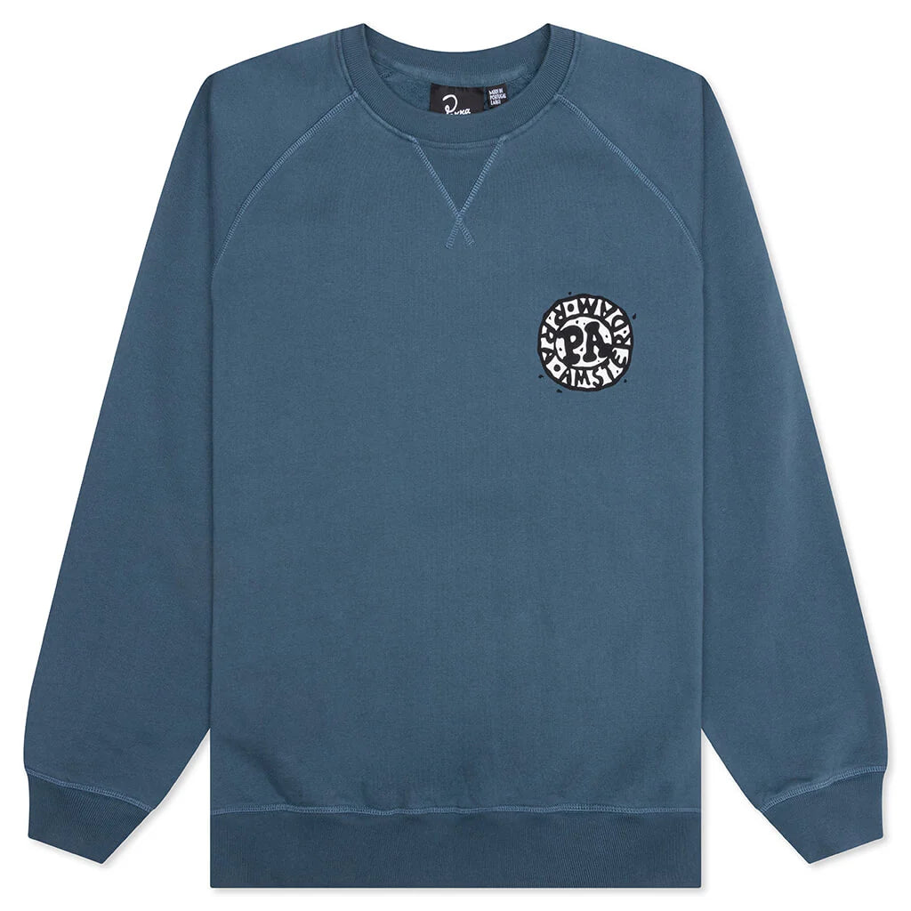 Amsterdammed Crew Neck Sweatshirt Washed Blue