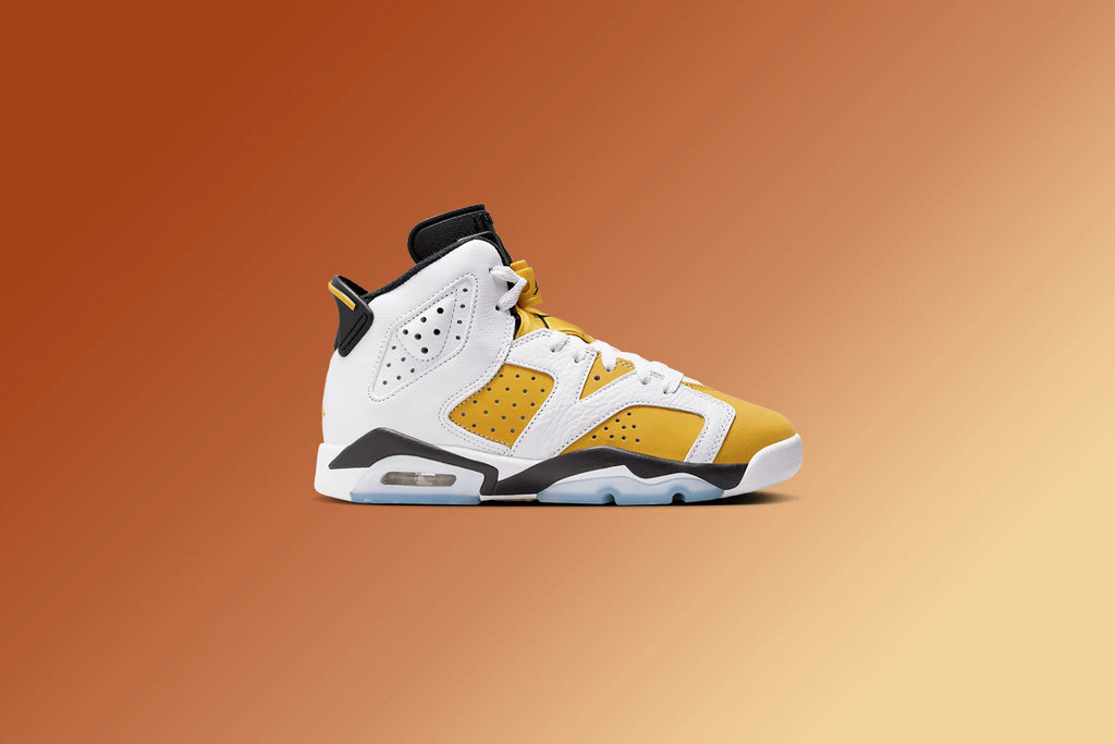 Air Jordan 6 Retro GS White Yellow Ochre Black