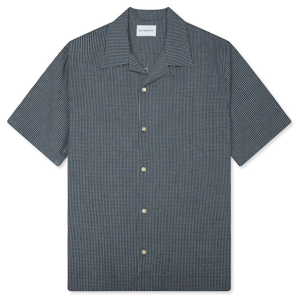 Checked Shirt White Blue