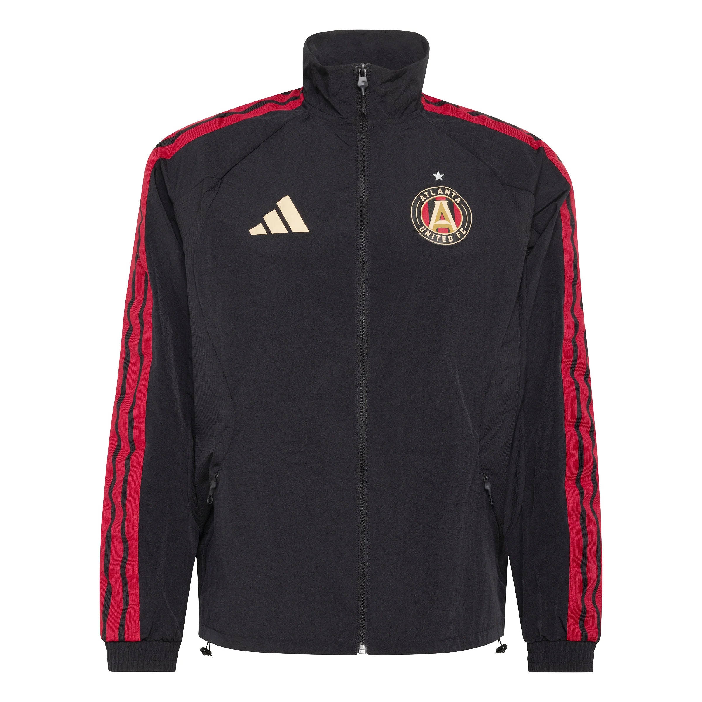 adidas Atlanta United FC Anthem Mens Soccer Jacket Black Gold