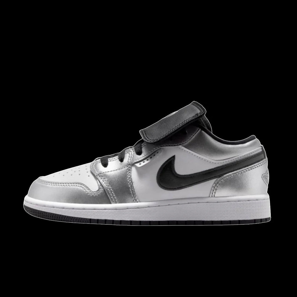 Air Jordan 1 Low SE White Black White Metallic Silver