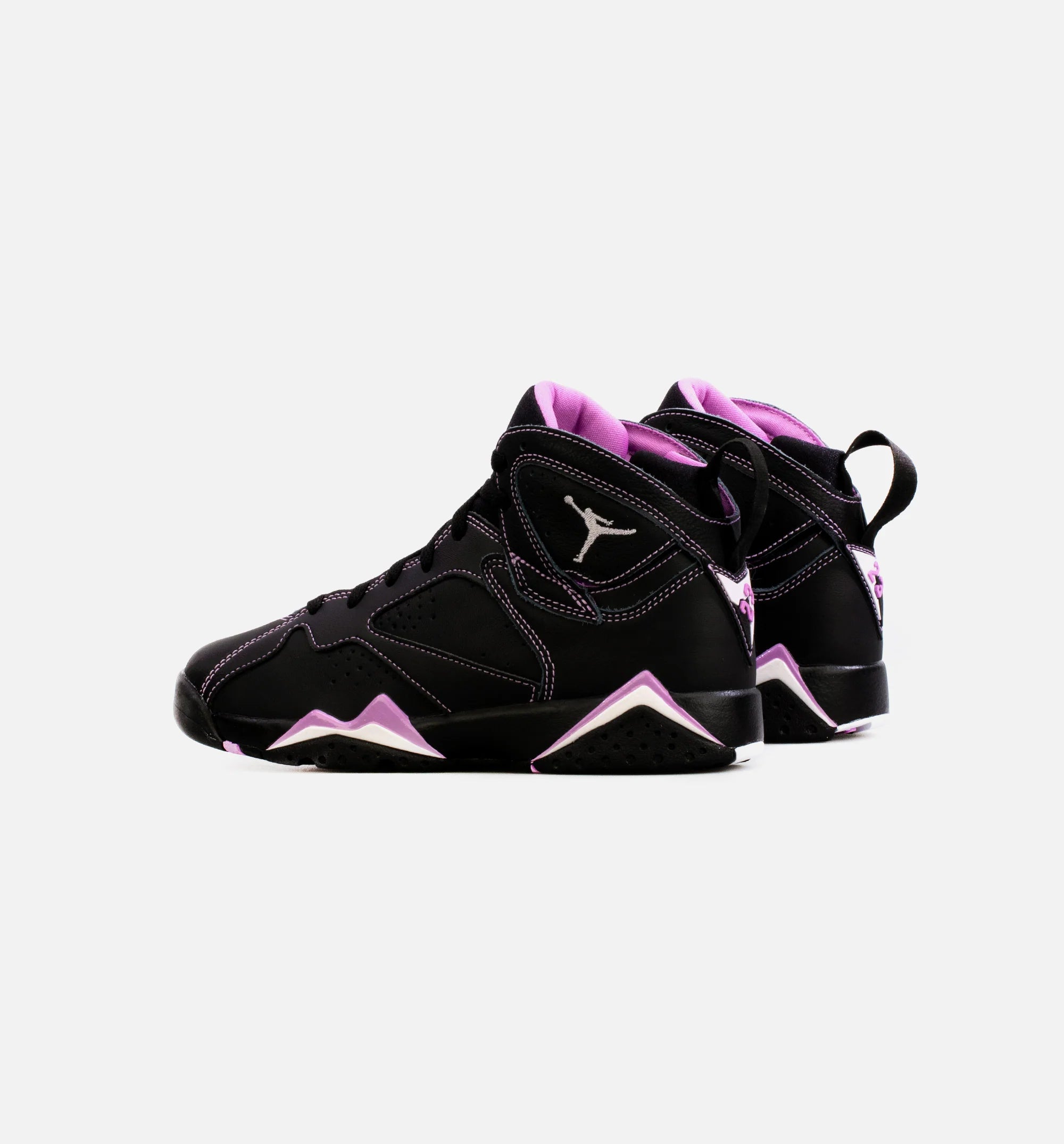 Air Jordan 7 Barely Grape Grade School Lifestyle Shoe Black Purple