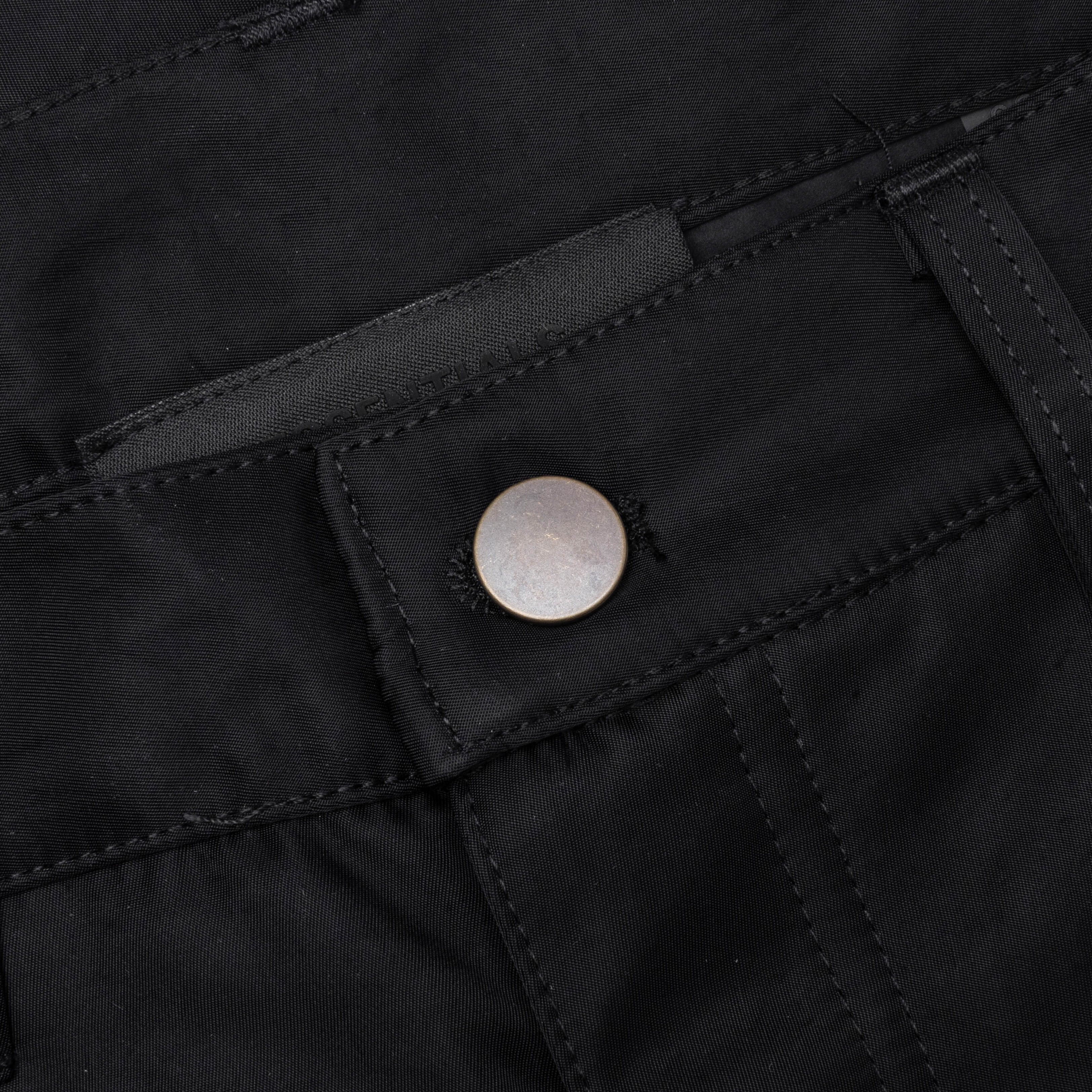 Textured Nylon 5 Pocket Pant Black