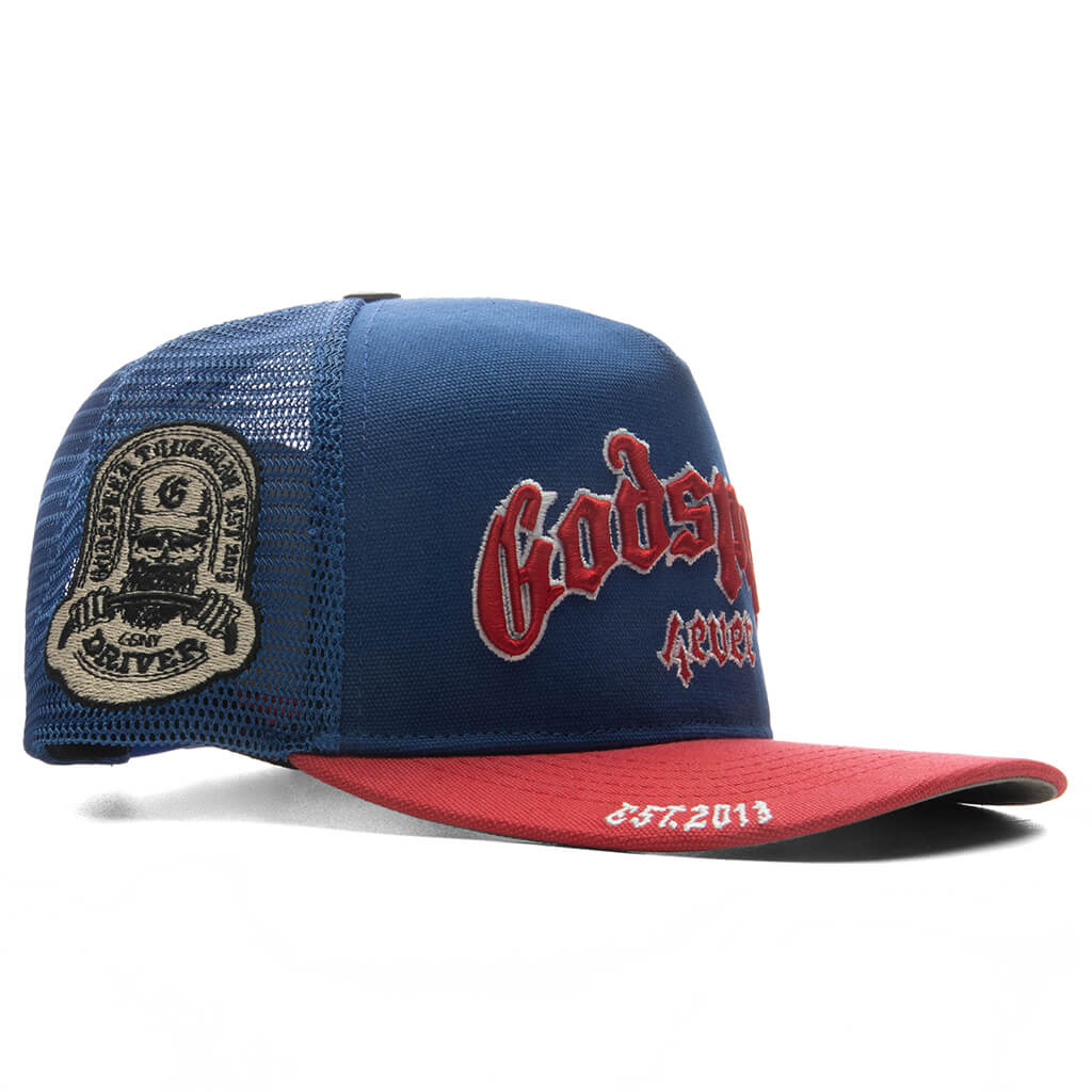 GS Forever Trucker Hat Blue Red