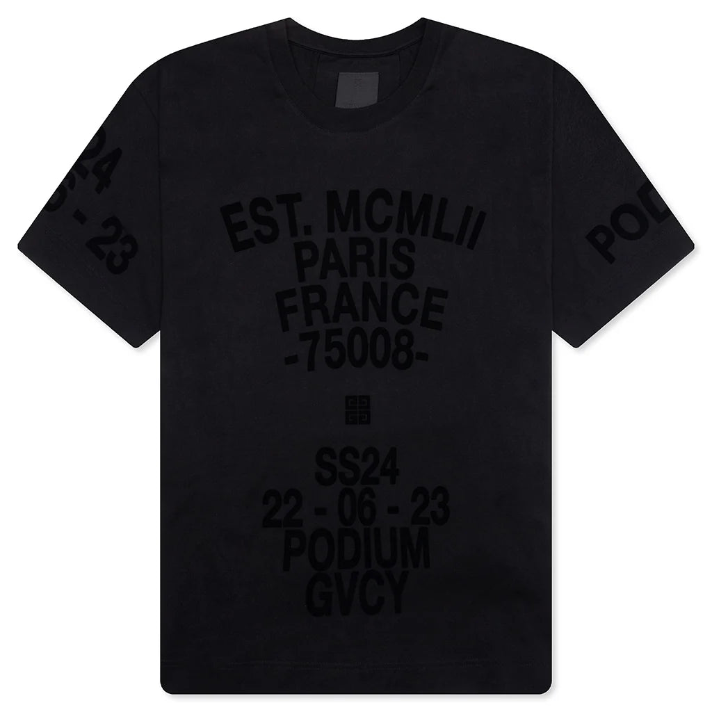 Boxy Fit T Shirt Black
