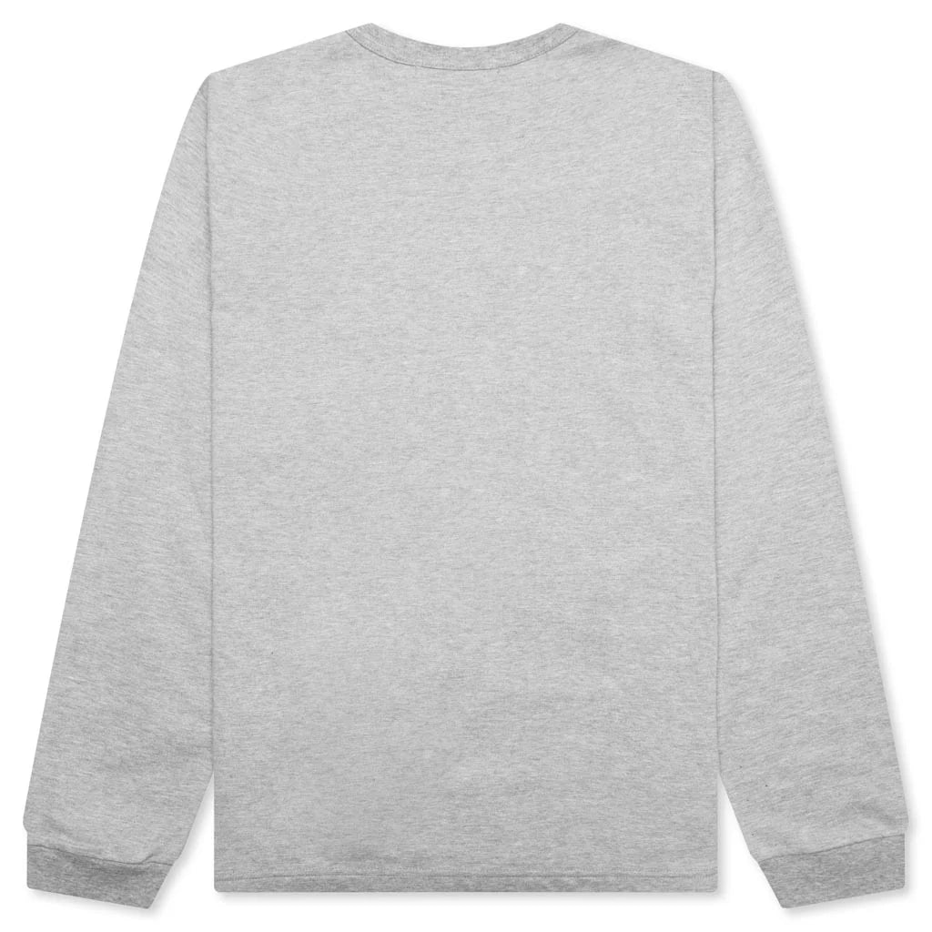Pocket Logo L S T Shirt Top Grey