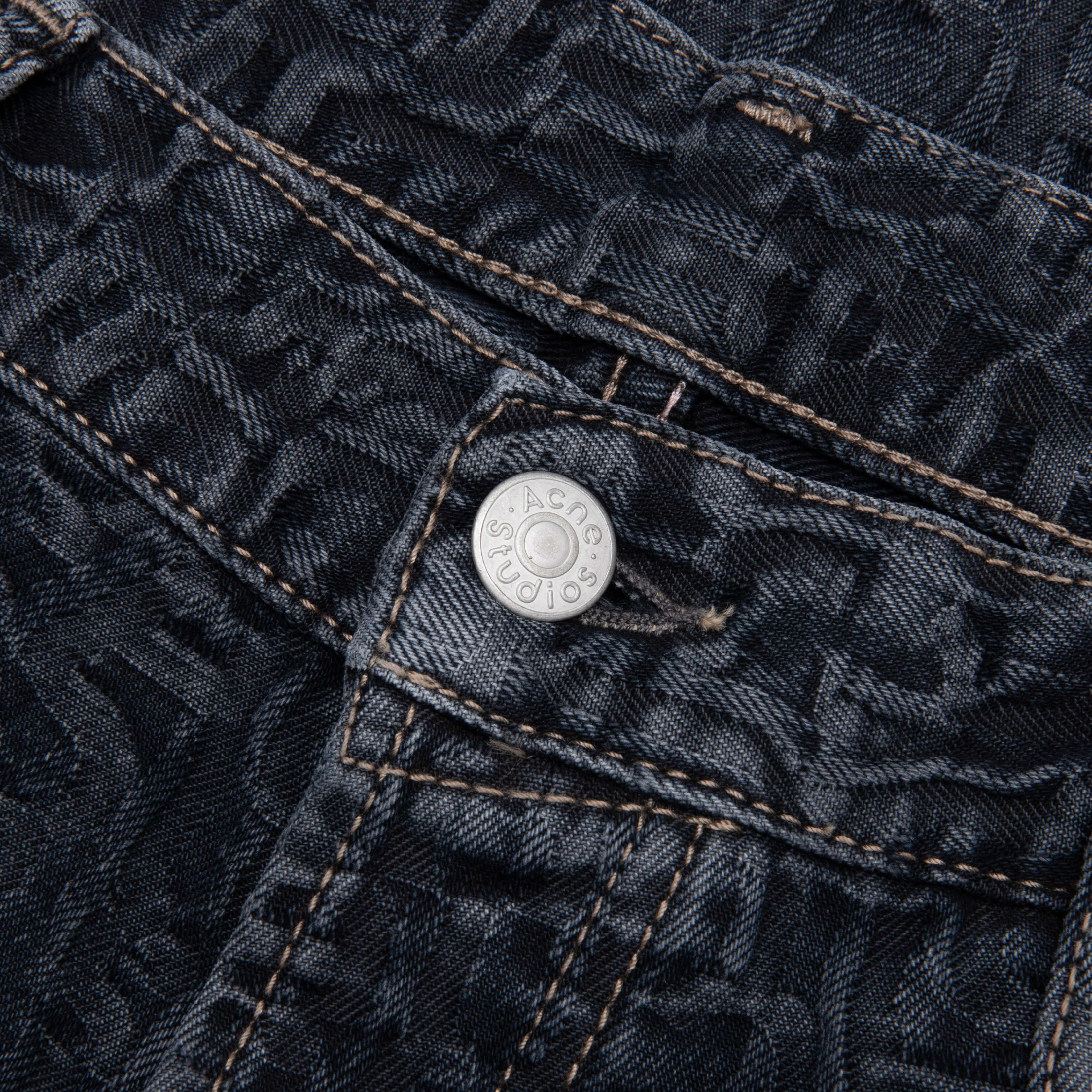 Baggy Fit Jeans 1981M Monogram Blue Black