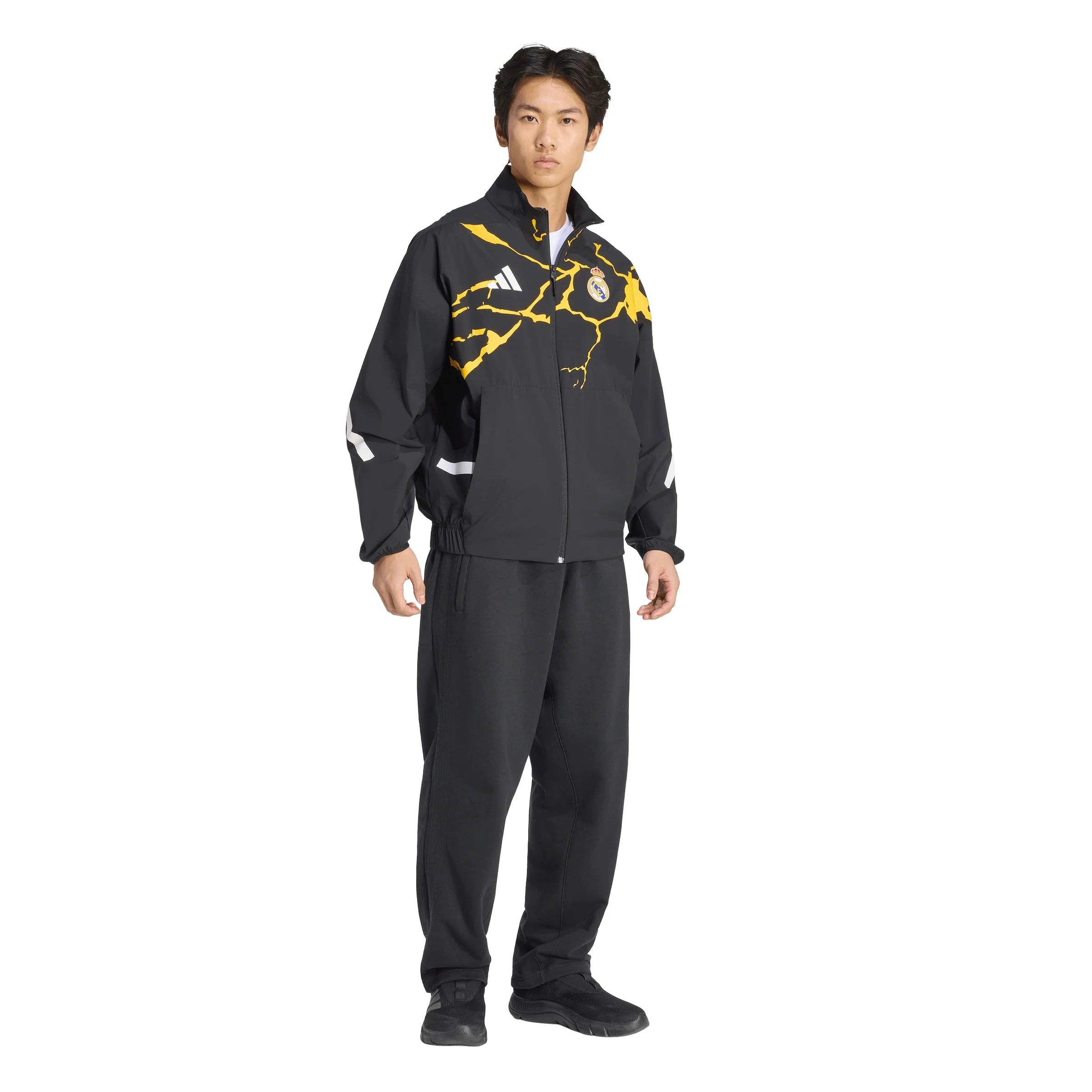adidas Real Madrid Avengers ZNE Anthem Mens Soccer Jacket Black