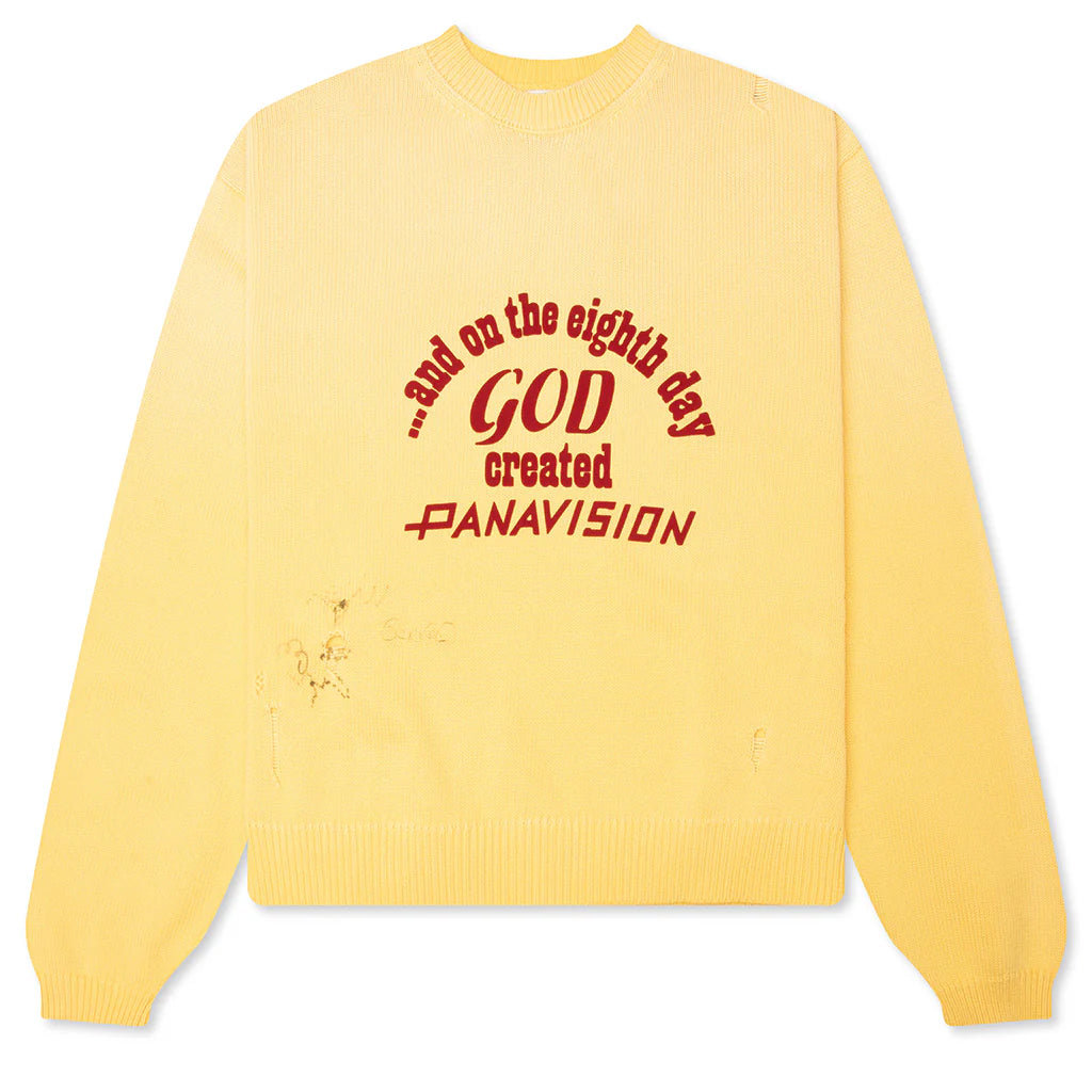 Eden Roc Knitted Crewneck Sweater Yellow