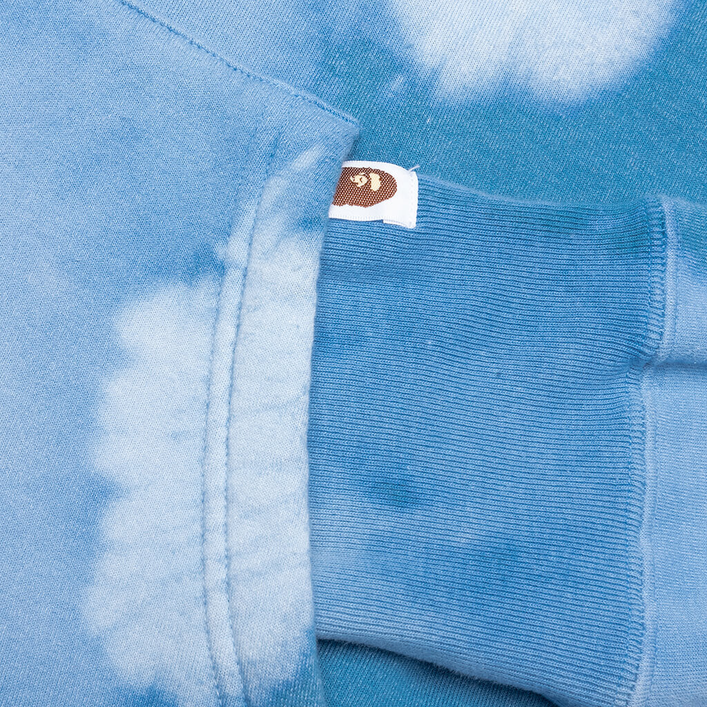 Hand Dye Shark Full Zip Hoodie Blue