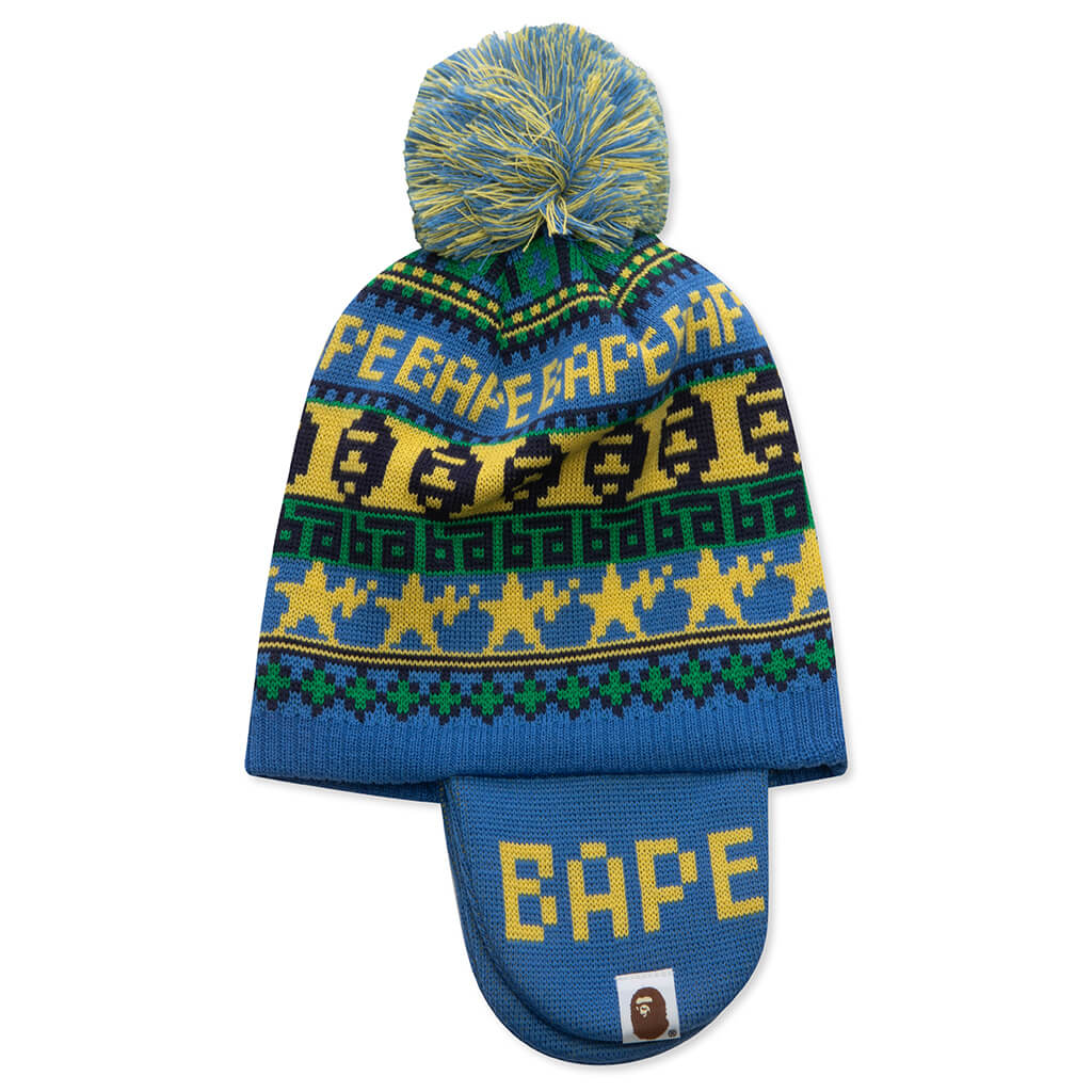 Kids BAPE Knit Cap Blue