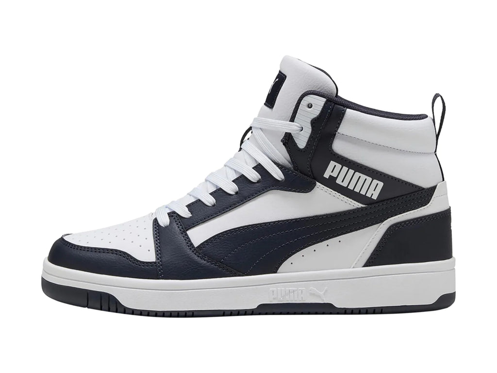 Tenis PUMA Rebound V6 Blanco y Azul Marino para Hombre