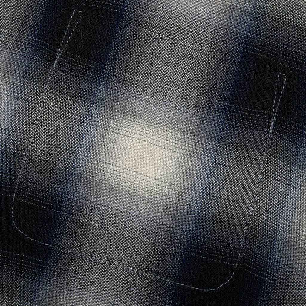 Saint Michael x Lastman Mx6 Checkered L S Buttonup Shirt Navy