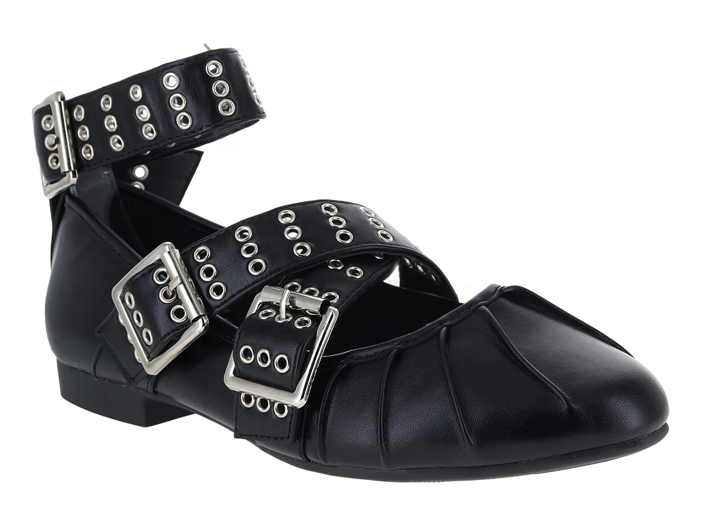 Zapatillas Flats Ballerina Negro ROZE para Mujer