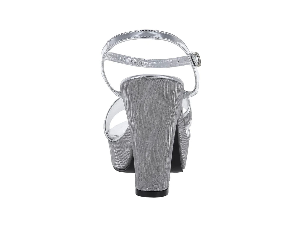 Sandalias Plataforma Roze Color Plata para Mujer
