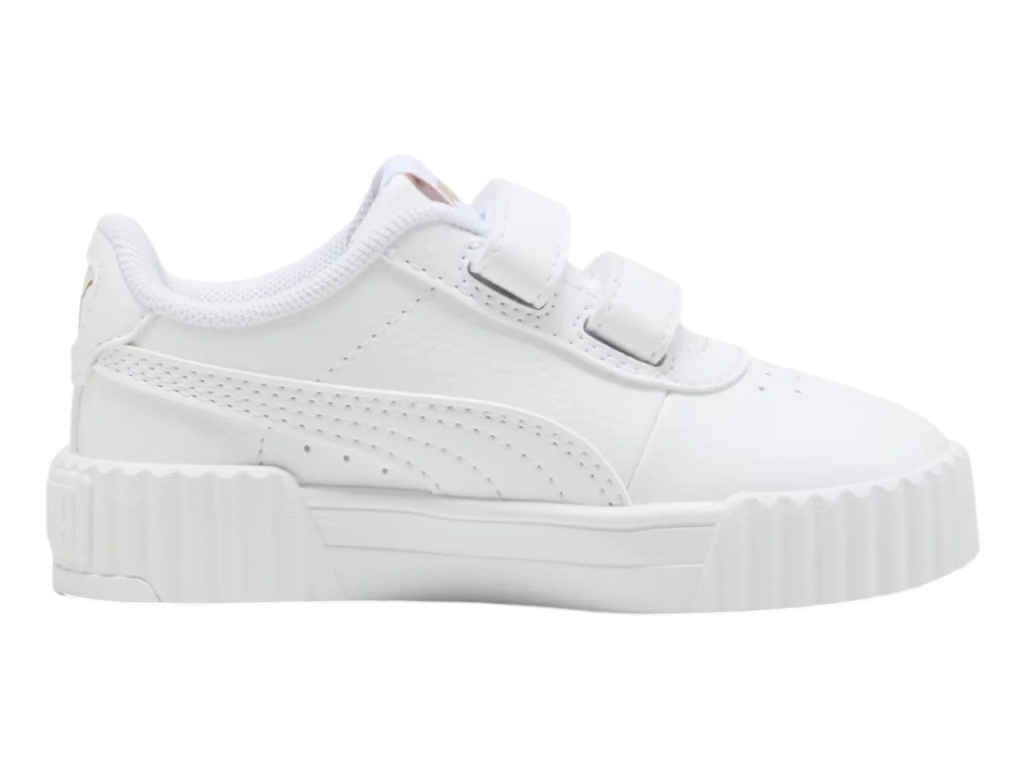 Tenis PUMA Carina 30 V Blanco y Oro para Niña