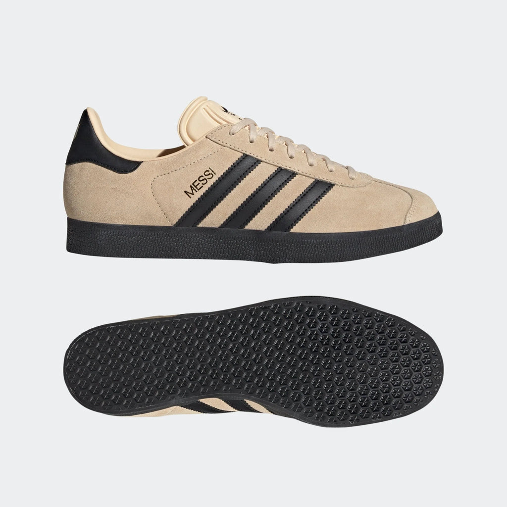 adidas Gazelle Messi Shoes Crystal Sand Black Gold Metallic