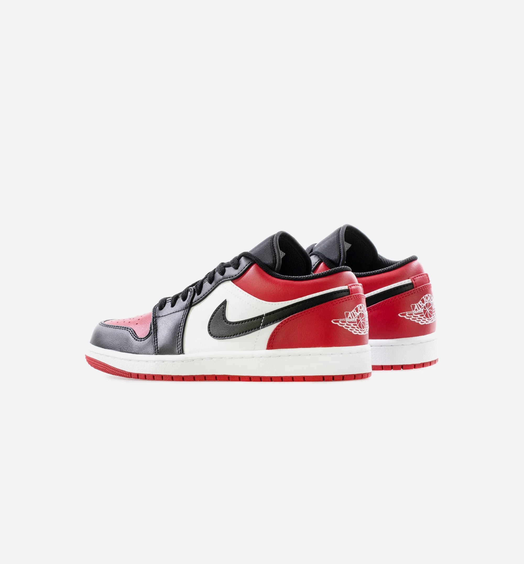 Air Jordan 1 Low Bred Toe Mens Lifestyle Shoe White Black University Red Limit One Per Customer