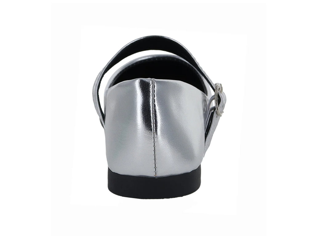 Zapatos Ballerina de Charol Plata ROZE para Mujer