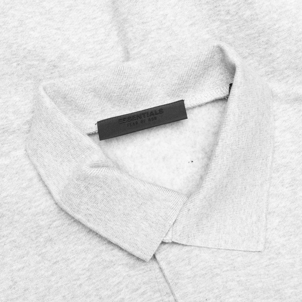 Fleece Polo Light Heather Gray