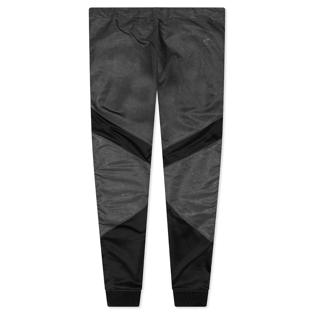 Washed Satin 50 50 Long Slim Pant Black