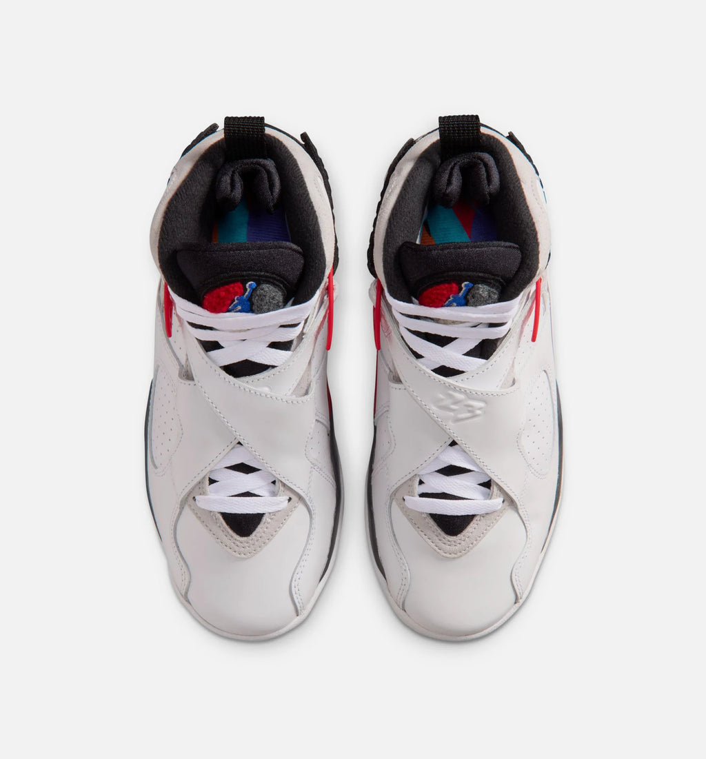 Air Jordan 8 Retro White And True Red Grade School Lifestyle Shoe White True Red Black