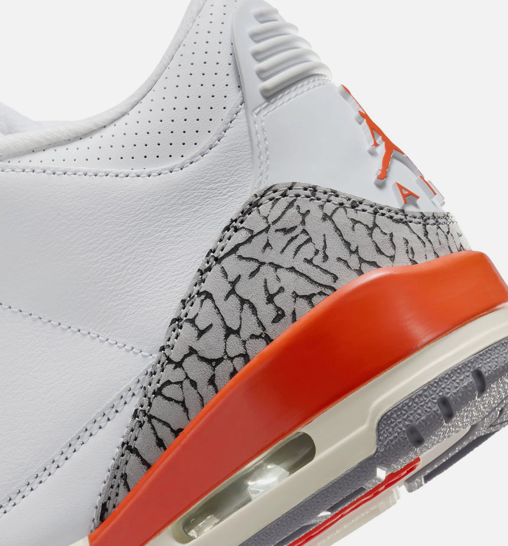 Air Jordan 3 Retro Georgia Peach Womens Lifestyle Shoe White Cosmic Clay Sail Cement Grey