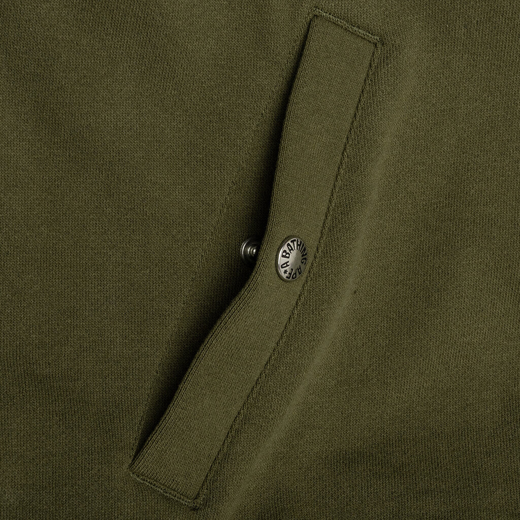 Military Shark Relaxed Fit Full Zip Hoodie Olive Drab