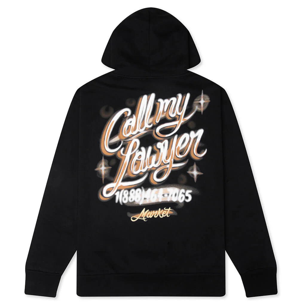 Airbrush Call My Lawyer Hoodie Jet Black