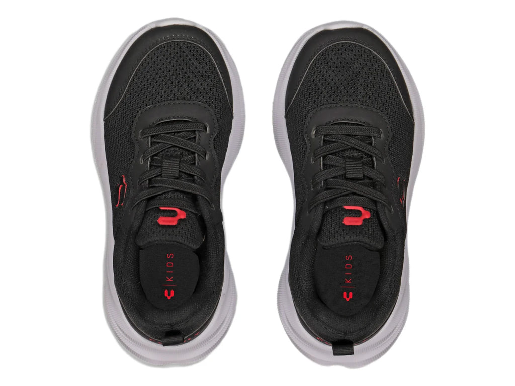 Tenis Charly Negro Blanco y Rojo para Niño