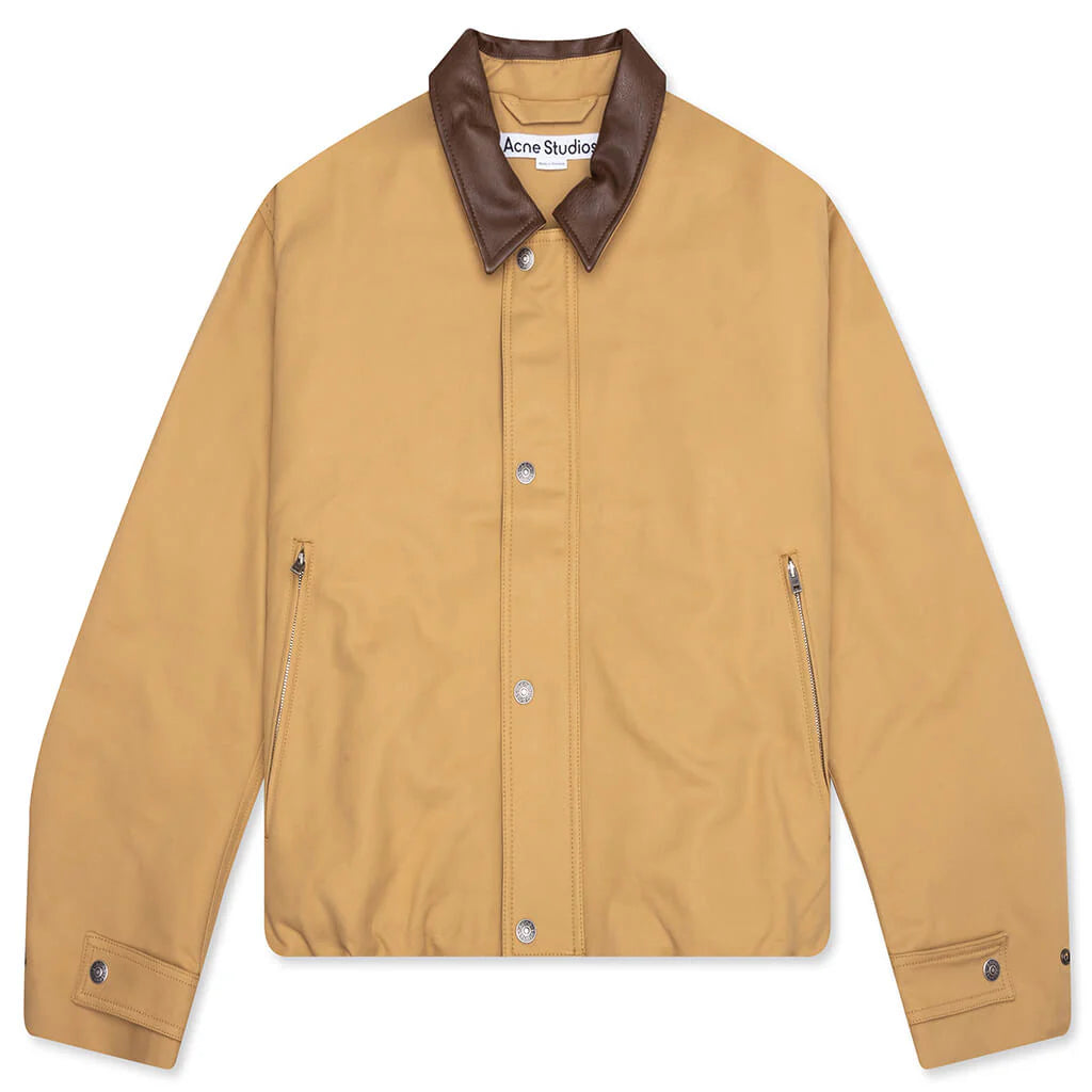 Double Cotton Satin Jacket Sand Beige