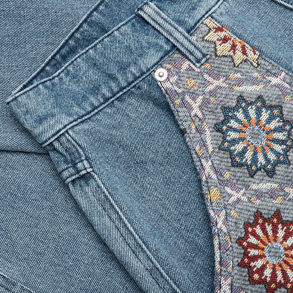 Floral Ultra Double Knee Indigo