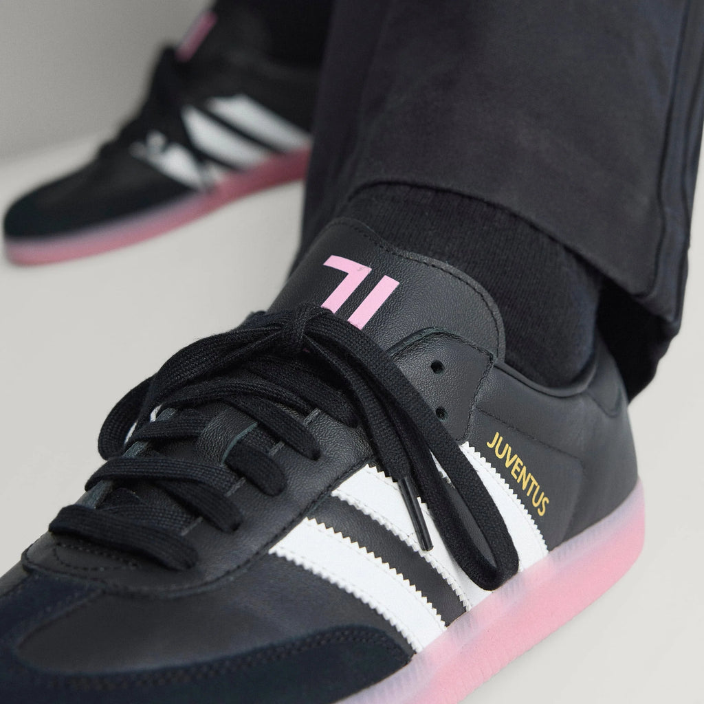 adidas Samba Juventus IN Mens Soccer Shoes Black White Pink
