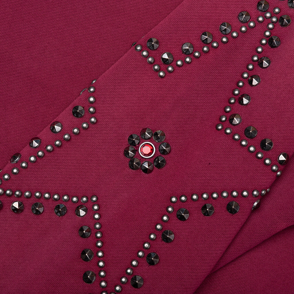 Star Studded Crewneck Burgundy